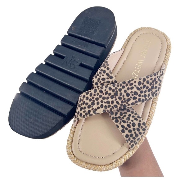 Roza Animal-print Crisscross Slide Sandal - Picture 4 of 5